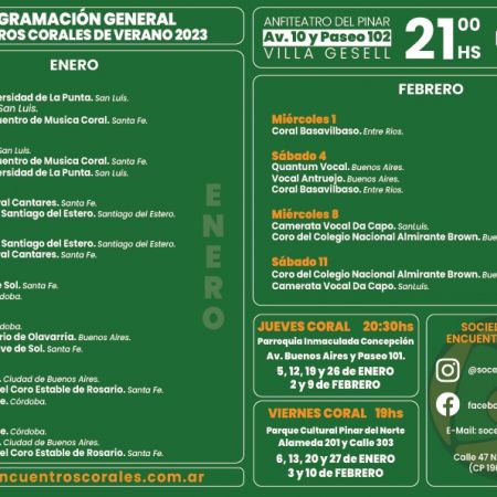 54° Encuentros Corales 2023