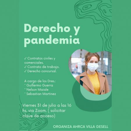 AHRCA Villa Gesell organiza "Derecho y Pandemia"