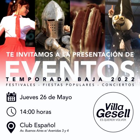 Presentación anual de eventos y fiestas populares de Temporada Baja