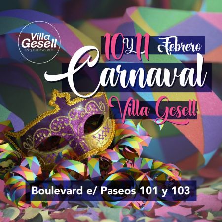 VIVÍ UN FIN DE SEMANA DE FESTIVIDAD Y COLOR EN LOS CARNAVALES GESELINOS