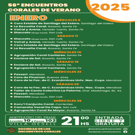 56° Encuentros Corales de Verano