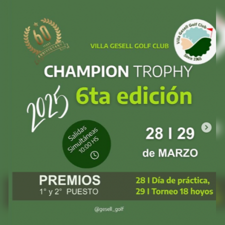 CHAMPION TROPHY 2025, Torneo de Golf