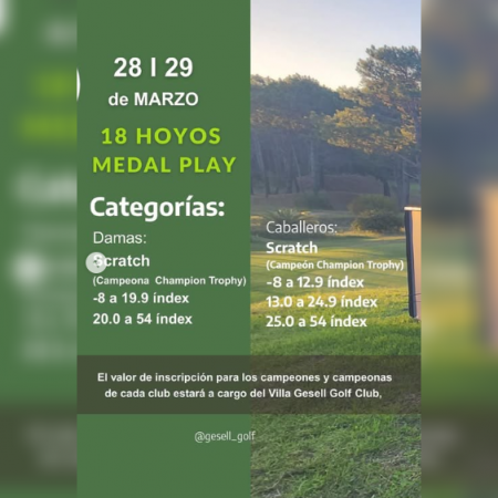 CHAMPION TROPHY 2025, Torneo de Golf