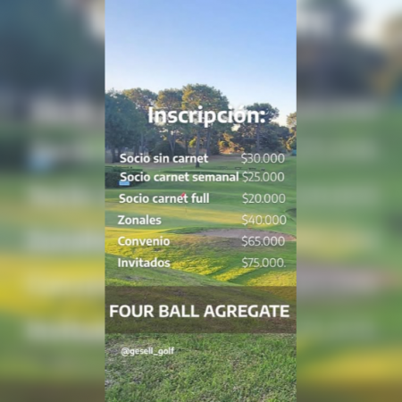 CHAMPION TROPHY 2025, Torneo de Golf