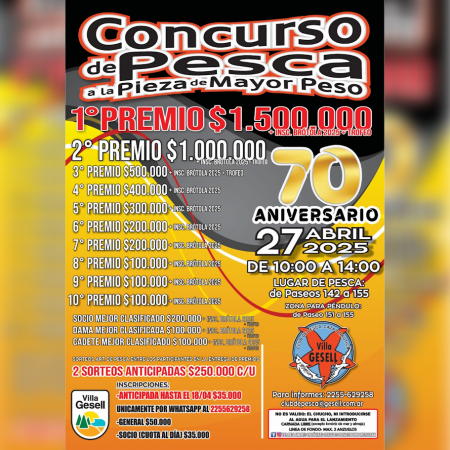 Concurso de Pesca 70° Aniversario