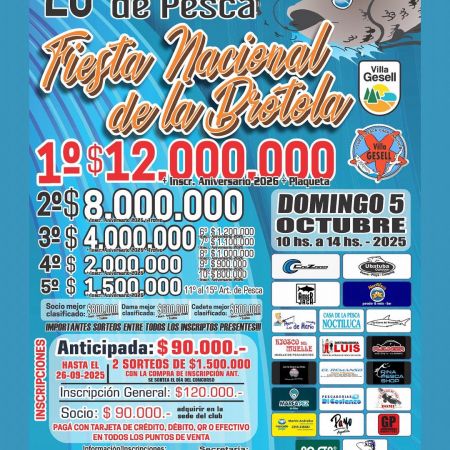 Fiesta Nacional de la Brótola. 26° Concurso de Pesca.