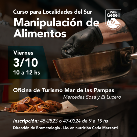 Curso de Manipulación de alimentos para las localidades del sur