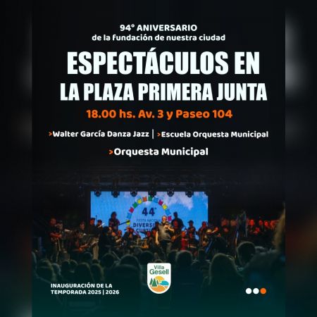 94° Aniversario de la Fundación de Villa Gesell e Inauguración de la Temporada 2026