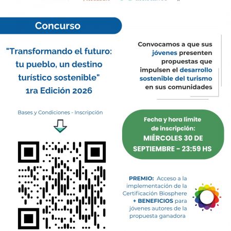 Convocatoria a j&oacute;venes: Particip&aacute; del Concurso &ldquo;Transformando el Futuro: Tu Pueblo, un Destino Tur&iacute;stico Sostenible&rdquo;